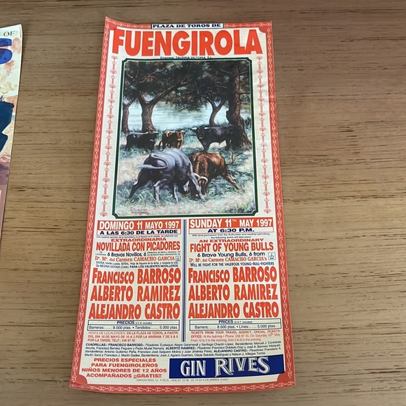 Authentic Vintage Bullfight Advertising Posters: May 1997, Three Bull-Rings - Picture 4 of 7